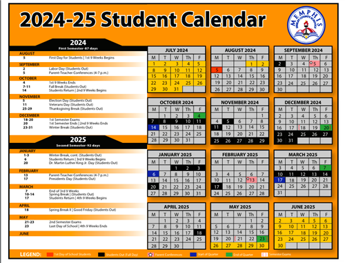 2024-2025 Student Calendar